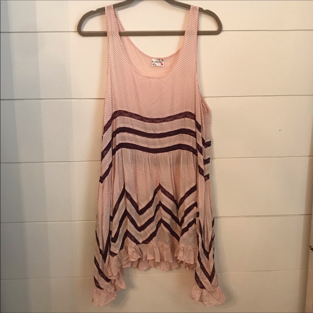 ISO free people trapeze slip dress pink/purple lg